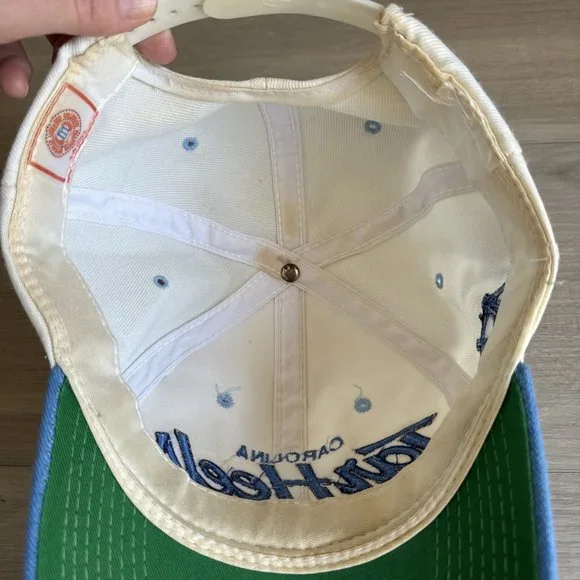 Vintage UNC Tar Heels Script Hat Sports Specialties Snapback Cap Wool 2 Tone‎